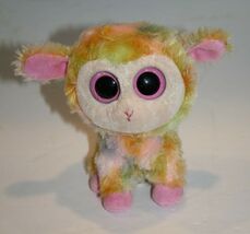 Ty Beanie Boos Blossom Easter Lamb 6" Tie Dye Pink Eyes Plush Stuffed Sh... - $10.40