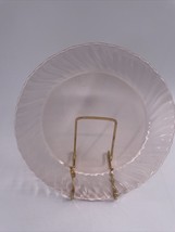 Arcoroc France Pink Glass Swirl  Individual 78 3/4&quot; Luncheon Salad Plate - £10.05 GBP