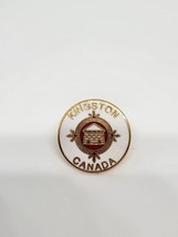 Kingston Canada White Gold Enamel Pin Lapel Tie Hat Enamel - $11.40