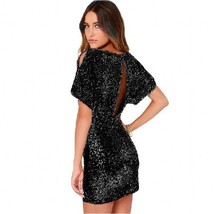 Custom Made Contact Seller Paillette Party Mini Dresses Women Short Backless Sli - £91.82 GBP