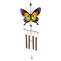 Spring Metal Monarch Butterfly Wind Chime 34 Inch - $32.65