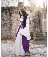 Renaissance Faire Costume - Medieval Dress -   Corset Dress &amp; Chemis - £70.52 GBP