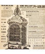 1900 ACME Coal Stove Advertisement Victorian Sears Roebuck 5.25 x 7&quot;  - $36.48 CAD