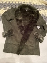 FU DA New York Women&#39;s Brown Winter Coat Jacket Size M Made in Russia - £26.86 GBP