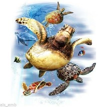 Sea Turtle HEAT PRESS TRANSFER for T Shirt Tote Sweatshirt Quilt Fabric ... - £5.11 GBP