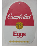 Vintage Campelled Eggs 10.75&quot; x 7.75&quot; Wall Sign Hard Plastic - €85,38 EUR