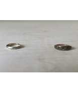 Lot 2 9k 10k Solid Yellow White Gold Antique Baby Rings Please Read - $78.54