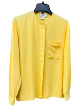 Calvin Klein Studio Blouse Vintage 1985 Made in Japan Women’s 6 Yellow RARE find - £29.87 GBP