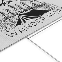 Wander More Black and White Camping Scene Outdoor Yard Sign - £33.75 GBP+