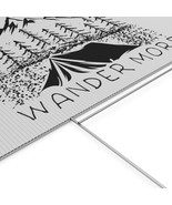 Wander More Black and White Camping Scene Outdoor Yard Sign - £33.46 GBP+