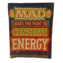 Vintage 1974 Mad Magazine, Conserve Energy Number 168 Detached Cover - $4.80