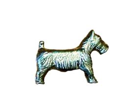 Monopoly Deluxe Edition Game Replacement Gold Toned Scottie Dog Pawn Token 1995 - £3.09 GBP