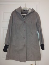 Vtg 1980&#39;s Gray Plaid Miss New Yorker Corduroy  Hoodie Coat New without tags - £48.18 GBP