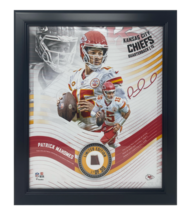 Patrick Mahomes K.C. Chiefs Framed 15&quot; x 17&quot; Game Used Football Collage LE 15/50 - £208.77 GBP