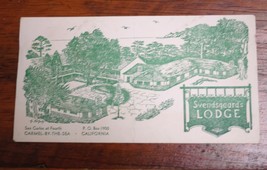 Vintage SVENDSGAARDS LODGE Mid Century Inn Carmel-By-The-Sea California ... - $14.99