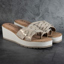 NYDJ Women&#39;s Reesie Pewter Sandal Color Metalic Suede New In Box Size 9.5 - $744.02 MXN