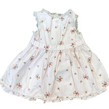 Gymboree Vintage Dainty Floral Dress 0-3 Months Pink Cotton Lace Trim Bo... - $19.20