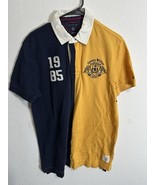 Vintage Tommy Hilfiger Colorblock Short Sleeve Yellow Blue Polo Shirt Sz... - €16,79 EUR