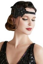 1920s Flapper Headband Crystal Great Gatsby Headpiece Vintage 20s Flapper Gatsby - £19.50 GBP