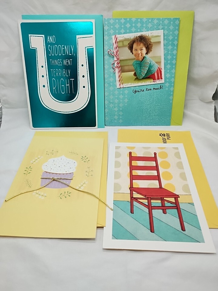 (4) Hallmark Shoebox Positive Greeting Cards With Envelopes 5&quot; X 7&quot; - $13.85