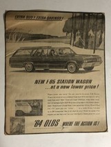 Vintage Oldsmobile F-85 Station Wagon Print Ad 1964 pa3 - $9.89
