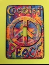 Peace Sign Metal switch Plate Rock&amp;Roll - £7.27 GBP