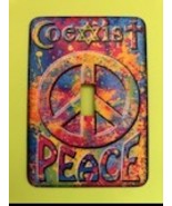 Peace Sign Metal switch Plate Rock&Roll - £7.27 GBP