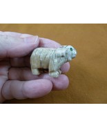 (Y-she-14) tan gray wooly Sheep ewe crafted stone gemstone SOAPSTONE fig... - £6.78 GBP