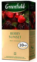 GREENFIELD BERRY SUNSET FRUIT INFUSION 25 TEA BAGS X 10 BOXES - $49.49