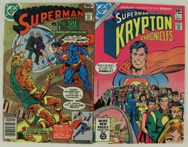 Vintage Lot DC COMIC BOOKS SUPERMAN VS COBRA 327 Krypton Chronicles No 1 - £8.88 GBP