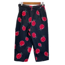 Vintage Briggs Petite 6P Ladybug Capri Pants High Rise Cotton Twill Quir... - £15.38 GBP