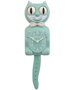 Limited Edition Tail/Bow Kit-Cat Klock Swarovski Jeweled Clock Mint Blue - $322.55 CAD