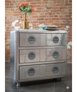 Aviator 3 Door Sideboard End Table Design Metal Side Table   - $2,661.48 CAD