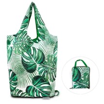 Large reusable grocery bag, tote, purse  or handbag &amp; pouch leaves green - $320.99 MXN