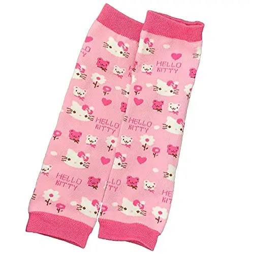 Sanrio Kawaii Hello Kitty Arm Cover Pink Kt Cat Arm Warmer Punk Cute Knitted Arm - £8.06 GBP