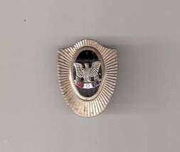 Vintage Fraternal Order of Eagles Pin / Fob Silver and Onyx. 1940&#39;s - £14.12 GBP