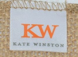 Kate Winston Brand Brown Burlap Monogram Black White M Garden Flag image 4