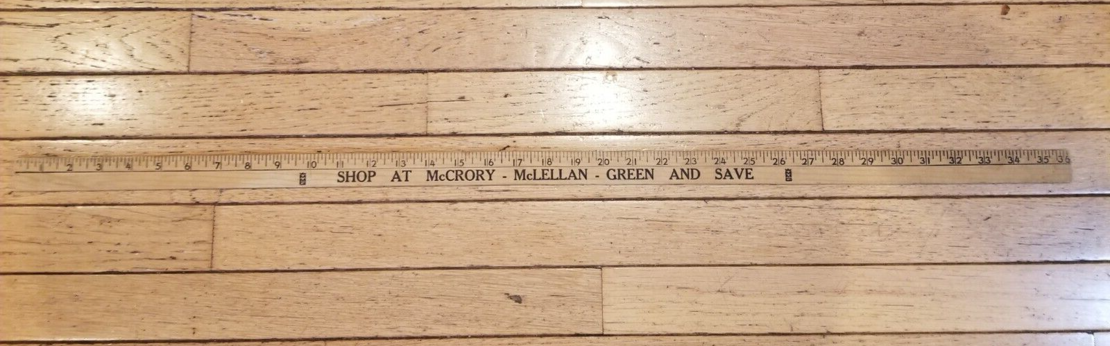 Primary image for Vintage McCrory McLellan Green Wood Promotional Yardstick