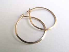 Gold Hoops - small hoop earrings gold-filled simple classic minimalist b... - $21.00