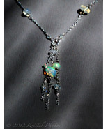 Opal Necklace - October Birthstone necklace, Sterling or Gold-Filled, de... - £71.85 GBP
