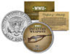 M1 CARBINE * WWII Infantry Weapons * JFK Kennedy Half Dollar U.S. Coin - £6.73 GBP