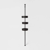 Steel Corner Tension Pole Caddy Matte Black - Room Essentials - £21.16 GBP