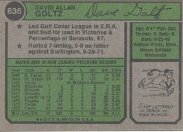 1974 Topps Dave Goltz 636 Twins EXMT - £0.78 GBP