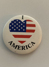 I Heart America American Flag Button Pin - £15.93 GBP