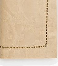 Sferra Acanthus Parchment Square Cocktail Napkins 6 PC. Egyptian Cotton ... - $48.41