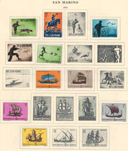 SAN MARINO 1962 Very Fine Mint Stamps Hinged on List - £1.42 GBP