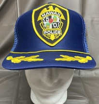 Vintage Hawaii Five 0 5-0 Blue Police Hat Gold Crest - $10.39