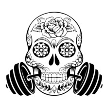 Weightlifting svg, Sugar Skull SVG, digital Download Cut File, Day of th... - €0,84 EUR
