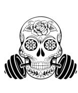Weightlifting svg, Sugar Skull SVG, digital Download Cut File, Day of th... - $1.34 CAD