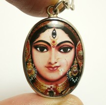 Durga Parvati Kali Uma Devi 3 Eyed Ambika Goddess Shakti Hindu Bless Om Pendant - £25.54 GBP